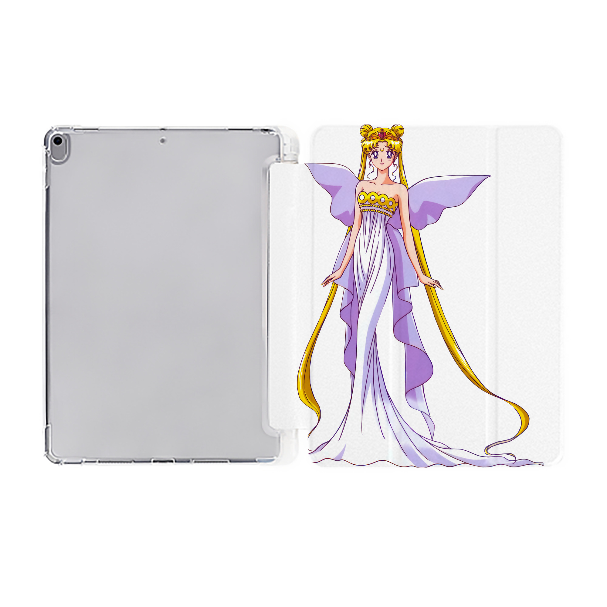 （画像用） 美少女戦士セーラームーン 愛野 美奈子 あいの みなこ Sailor Moon Aino Minako IPad ケース ペン収納付き 三つ折りスタンド PUレザー×シリコン 対応機種9.5/10.5/10.9インチ